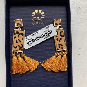 Womens C&C California Cheetah Earrings Unopened